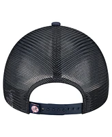 New Era Men's Navy New York Yankees Distressed 9FORTY A-Frame Adjustable Trucker Hat