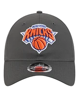 New Era Men's Charcoal New York Knicks Active Ripstop 9TWENTY Adjustable Hat