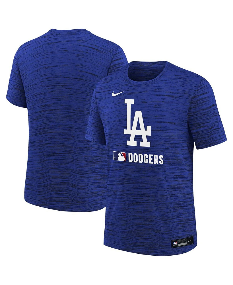 Nike Big Boys and Girls Royal Los Angeles Dodgers Authentic Collection Velocity Performance T-Shirt
