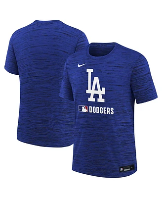 Nike Big Boys and Girls Royal Los Angeles Dodgers Authentic Collection Velocity Performance T-Shirt