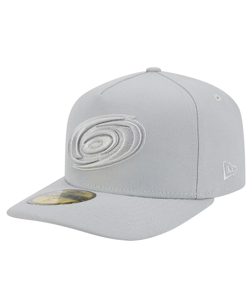 New Era Men's Gray Carolina Hurricanes Color Pack A-Frame 59FIFTY Fitted Hat