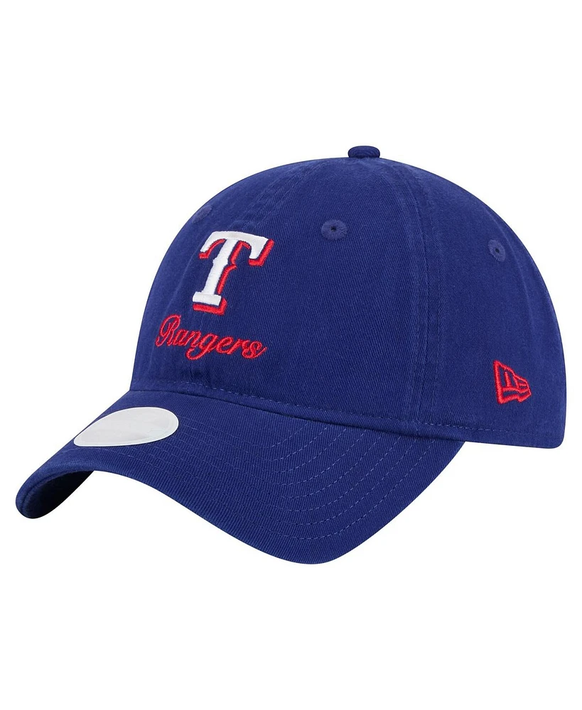 New Era Women's Royal Texas Rangers Preppy Team 9TWENTY Adjustable Hat