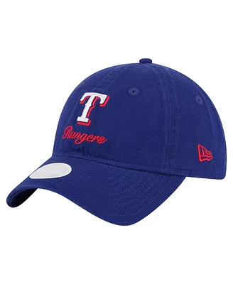 New Era Women's Royal Texas Rangers Preppy Team 9TWENTY Adjustable Hat