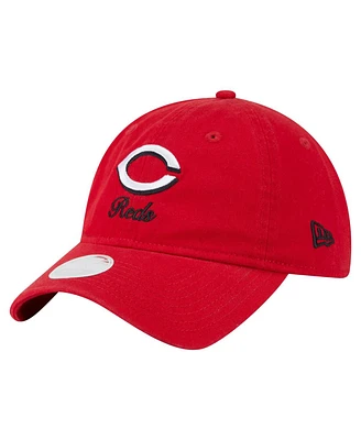 New Era Women's Red Cincinnati Reds Preppy Team 9TWENTY Adjustable Hat