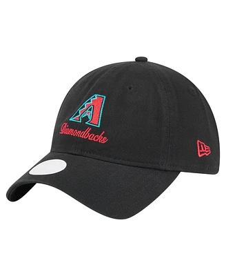 New Era Women's Black Arizona Diamondbacks Preppy Team 9TWENTY Adjustable Hat