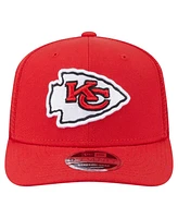 New Era Men's Red Kansas City Chiefs Main Trucker 9SEVENTY Stretch Snap Hat