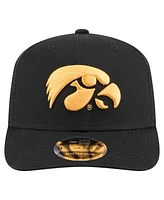 New Era Men's Black Iowa Hawkeyes Primary 9SEVENTY Trucker Stretch Snap Hat