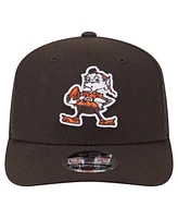 New Era Men's Brown Cleveland Browns Main Trucker 9SEVENTY Stretch Snap Hat