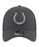 New Era Men's Graphite Indianapolis Colts Main 39THIRTY Flex Hat
