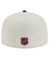 New Era Men's White New York Islanders Chrome Two-Toned 59FIFTY Fitted Hat