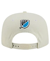 New Era Men's Cream Charlotte Fc 2025 Kickoff Snapback Golfer Hat