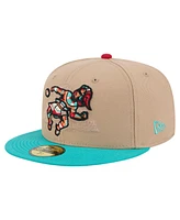New Era Men's Tan Pensacola Blue Wahoos Copa de la Diversion 59FIFTY Fitted Hat