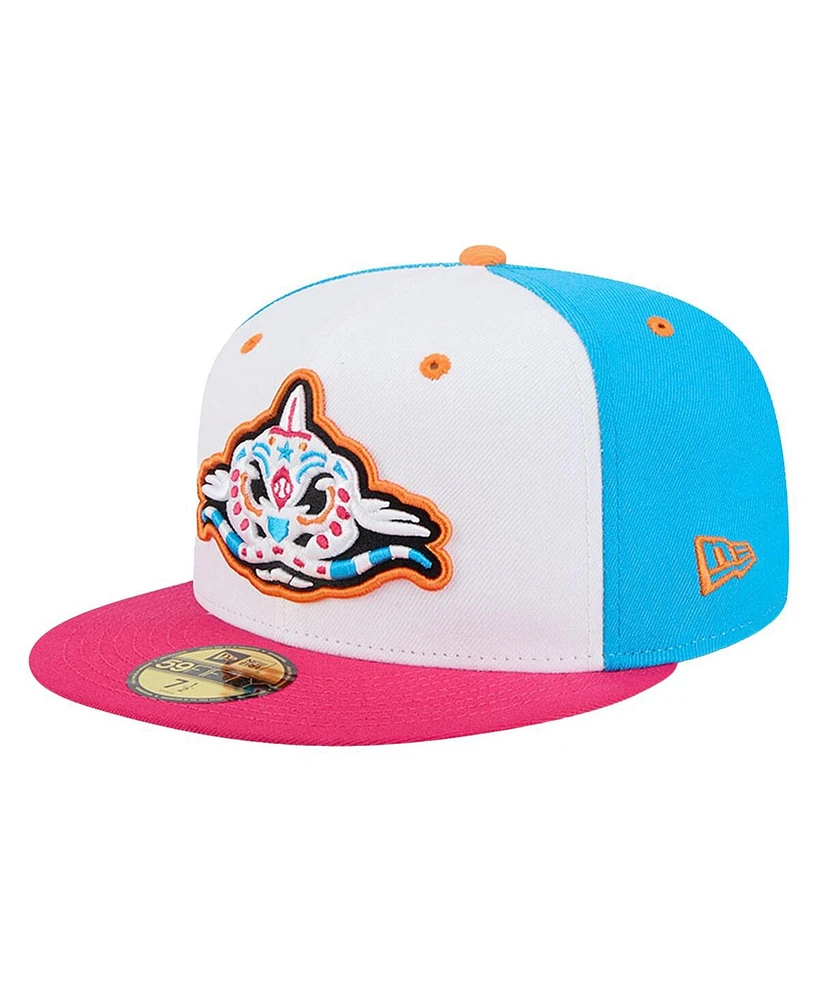 New Era Men's White Carolina Mudcats Copa de la Diversion 59FIFTY Fitted Hat