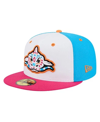 New Era Men's White Carolina Mudcats Copa de la Diversion 59FIFTY Fitted Hat
