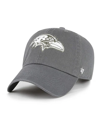 '47 Brand Women's Gray Baltimore Ravens Bright Side Clean Up Adjustable Hat