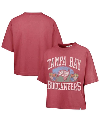 '47 Brand Women's Light Red Tampa Bay Buccaneers Florentina Montauk Cropped T-Shirt