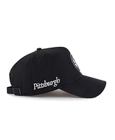 '47 Brand Men's Black Pittsburgh Steelers Foundation Offside Adjustable Hat