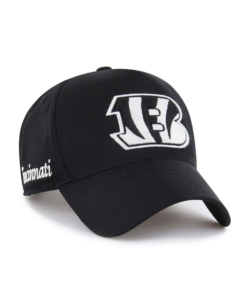 '47 Brand Men's Black Cincinnati Bengals Foundation Offside Adjustable Hat