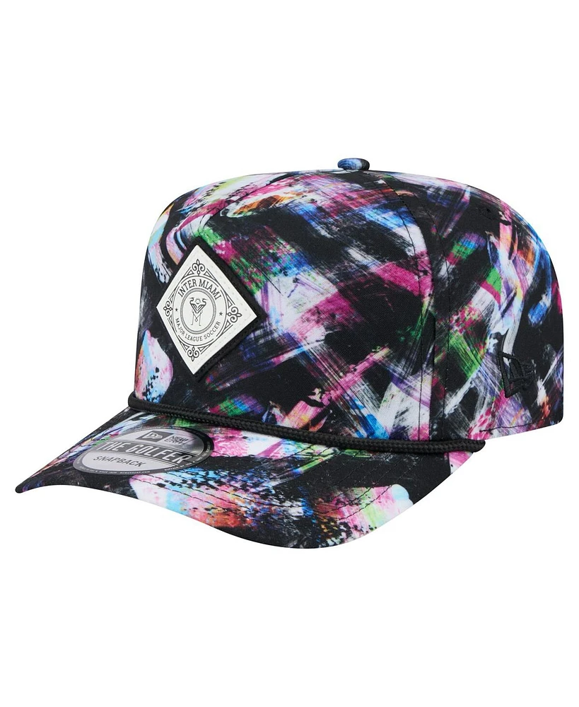 New Era Men's Black Inter Miami Cf Golfer Adjustable Hat