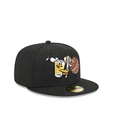 New Era Men's Black West Michigan Whitecaps theme Nights 59FIFTY Fitted Hat