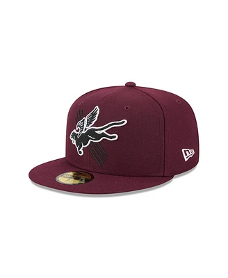 New Era Men's Maroon Fayetteville Woodpeckers theme Nights 59FIFTY Fitted Hat
