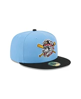 New Era Men's Light Blue Erie SeaWolves theme Nights 59FIFTY Fitted Hat