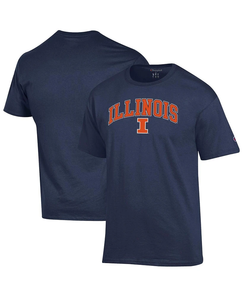 Champion Men's Navy Illinois Fighting Illini Arch Over Logo T-Shirt