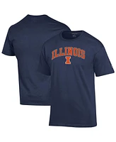 Champion Men's Navy Illinois Fighting Illini Arch Over Logo T-Shirt
