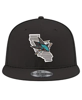New Era Men's Black San Jose Sharks State Pride 9FIFTY Snapback Hat