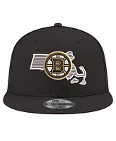 New Era Men's Black Boston Bruins State Pride 9FIFTY Snapback Hat