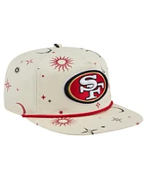New Era Men's Cream San Francisco 49ers Celestial Golfer Adjustable Hat