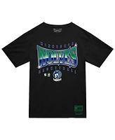 Mitchell & Ness Men's Black Minnesota Timberwolves Worldwide Collection Glow Up T-Shirt