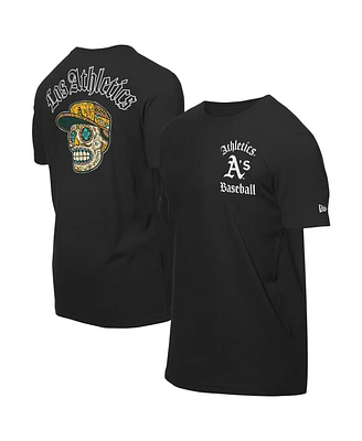 New Era Men's Black Athletics Sugar Skulls T-Shirt