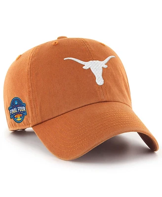 '47 Brand Men's Texas Orange Texas Longhorns 2025 Ncaa Women's Basketball Tournament March Madness Final Four Clean Up Adjustable Hat