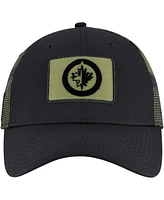 Fanatics Men's Black/Camo Winnipeg Jets Authentic Pro Military Appreciation Adjustable Hat