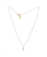 Pre-Owned Cartier Cross Pendant Necklace 18K Rose Gold with Diamonds