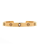 Pre-Owned Cartier Love 1 Diamond Cuff Bracelet 18K Gold with Diamond