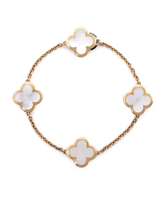 Pre-Owned Van Cleef & Arpels Pure Alhambra 4 Motifs Bracelet 18K Gold with Mother of Pearl