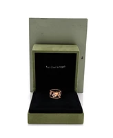Pre-Owned Van Cleef & Arpels Large Perlee Clovers Ring 18K Rose Gold with Diamonds