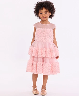 Bonnie Jean Toddler and Little Girls Tiered Illusion Dress