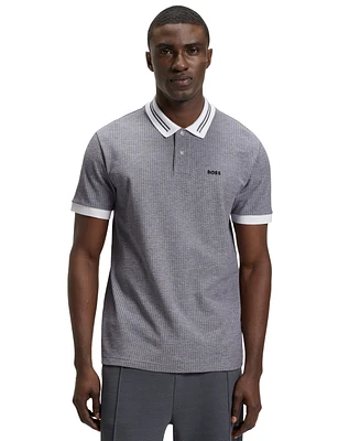 Boss by Hugo Men's Dot Print Cotton-Pique Polo Shirt