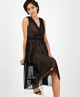 Connected Petite Sleeveless Chiffon Midi Dress