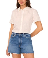 Vince Camuto Women's Sequined Short-Sleeve Shirt