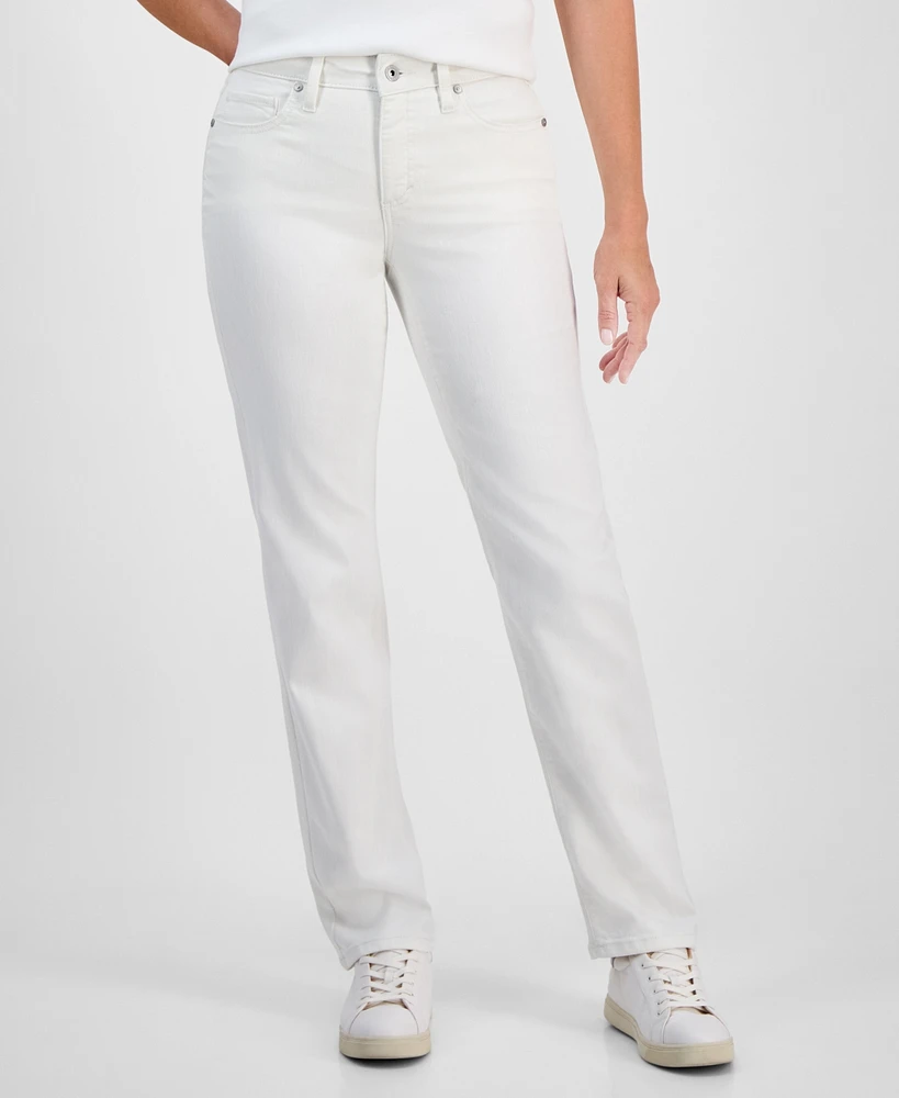 Style & Co Women's Mid-Rise Straight-Leg Denim Jeans, Exclusively at Macy's