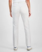 Style & Co Petite Mid-Rise Straight-Leg Denim Jeans, Exclusively at Macy's