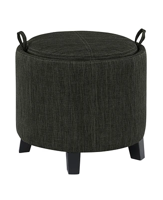 Convenience Concepts 19" Designs4Comfort Oscar Storage Ottoman with Reversible Tray