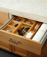 Seville Classics 5-Piece Bamboo Storage Box Set with Dividers