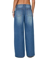 Edikted Women's Linden Low Rise Baggy Jeans