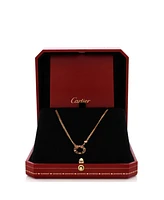 Pre-Owned Cartier 2 Diamonds Love Pendant Necklace 18K Rose Gold and Diamonds