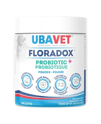 Ubavet Floradox Probiotic Powder for Dogs & Cats – Supplement for Digestive & Immune Health – 5.3 oz (150g)